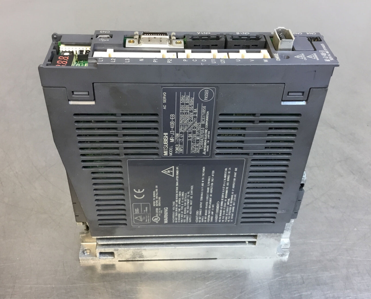 Mitsubishi MR-J3-40B-EB AC Servo Drive 400W Out 170V 2.8A In 200-230V. 1D