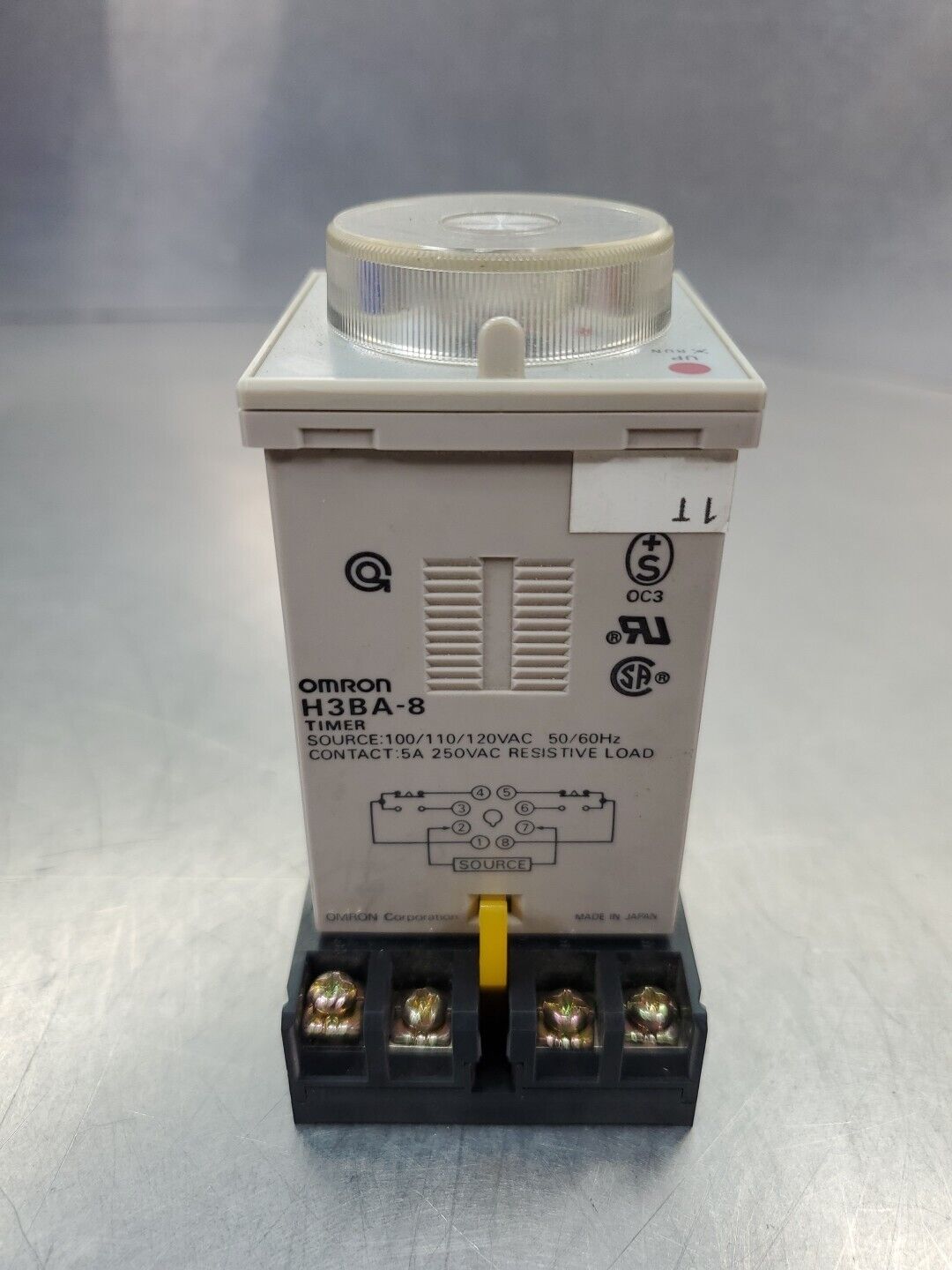 Omron H3BA-8 Timer Module w/2-M4X20 Base Module. 4C-25