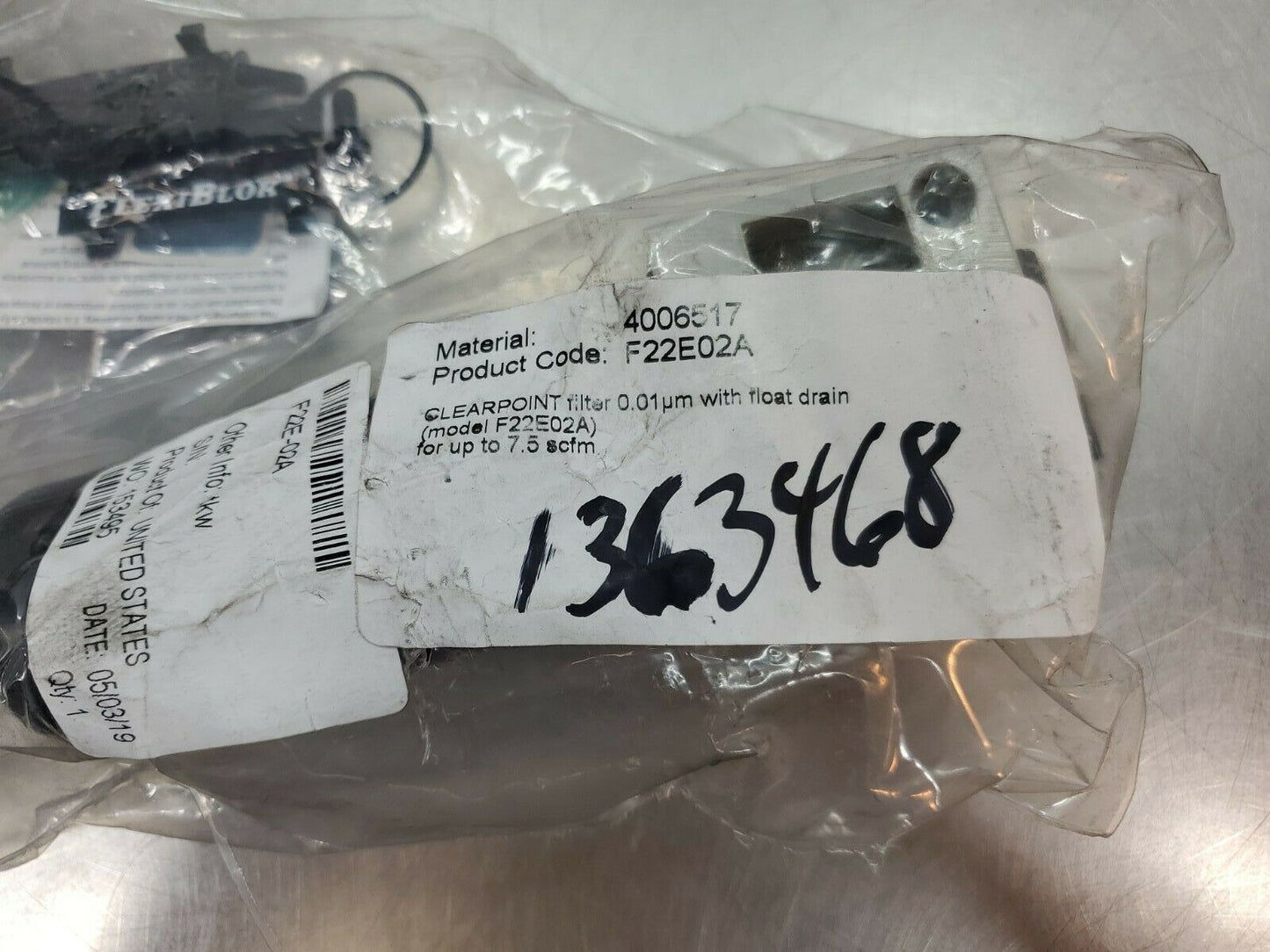 NUMATICS F22E-02A w/Clearpoint (.01um) Filter loc6C