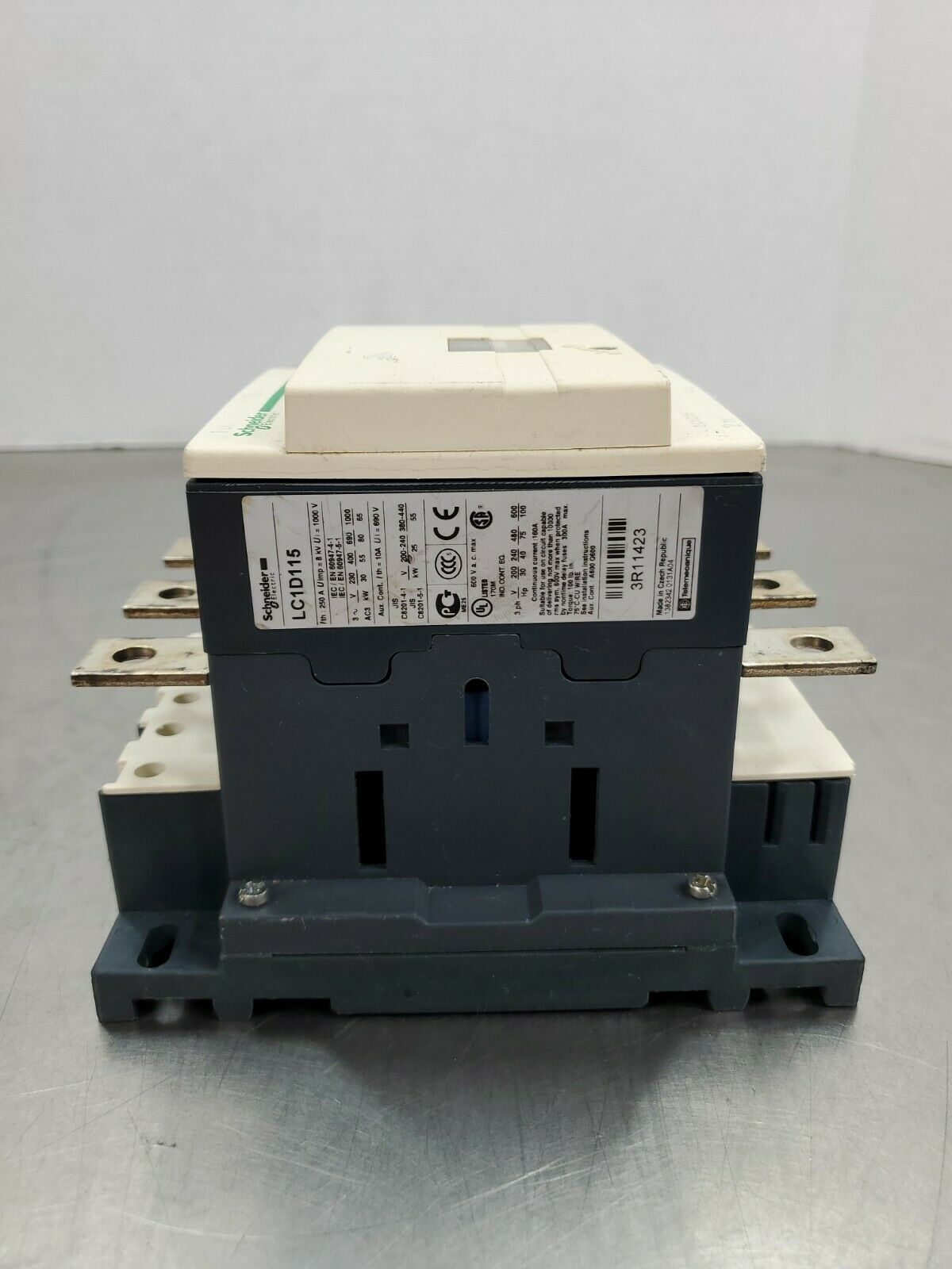 SCHNEIDER ELECTRIC LC1D115 Telemecanique CONTACTOR LX4D8BD24VDC COIL. 4F