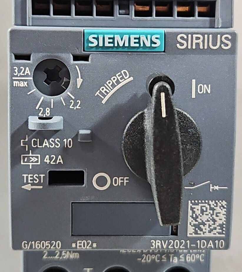 Siemens 3RV2021-1DA10 SIRIUS Circuit Breaker. 4E-25