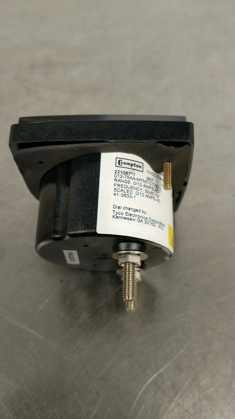 Crompton Instruments 221067*1 AC Amperes Panel Meter 012-75AA-MTMT-C7-B2 5E