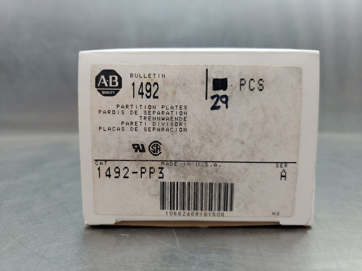 Allen Bradley 1492-PP3 Bulletin Partition Plates - Lot of 29. 4D-18