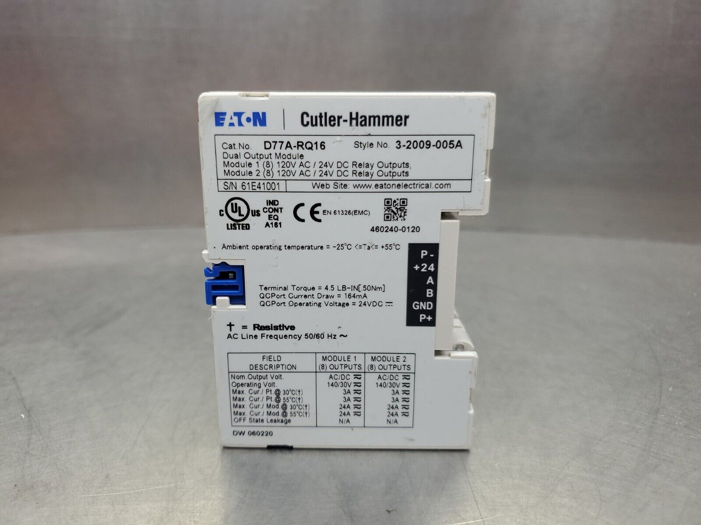 Eaton/Cutler-Hammer D77A-RQ16 Dual Output Module (3-2009-005A) 3D-29
