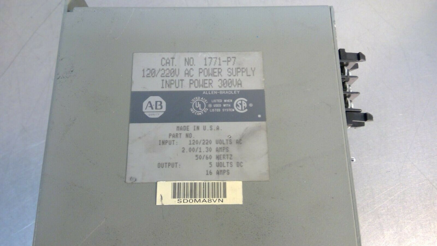 Allen-Bradley - 1771-P7 - Power Supply - 120/220V AC 4C