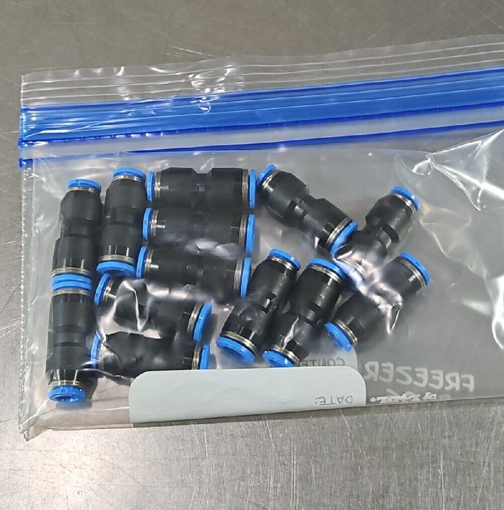 Festo Quick Connect 8x6 Straight Through Connectors - Lot of 13 Loc 6D-10