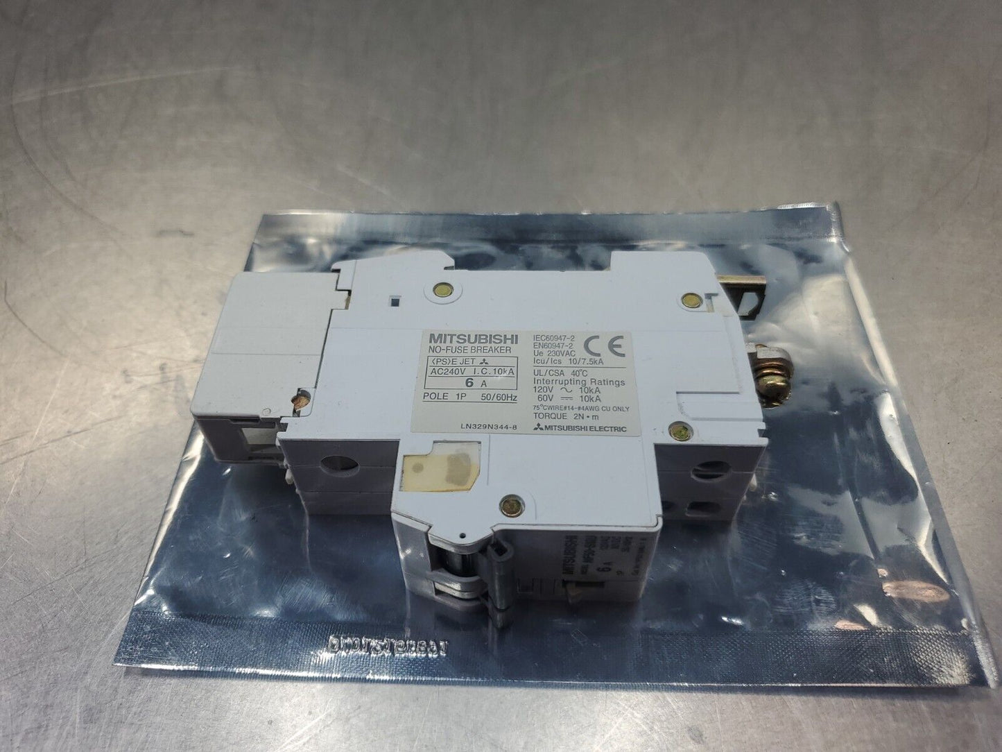 Mitsubishi Electric NF50-SMU 6A Breaker w/AX-05SMU Module. 4E-8