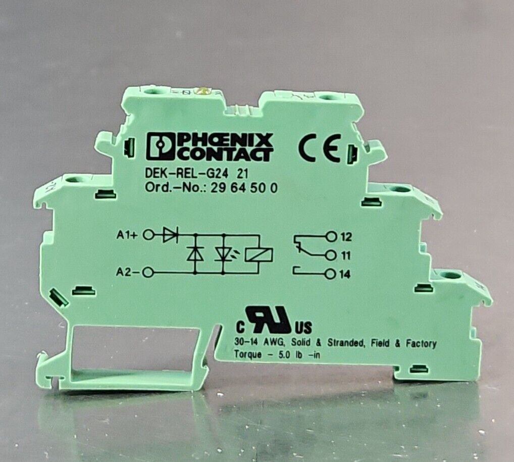 Phoenix Contact DEK-REL-G24-21 Relay Module. Lot of 5. 3B-21