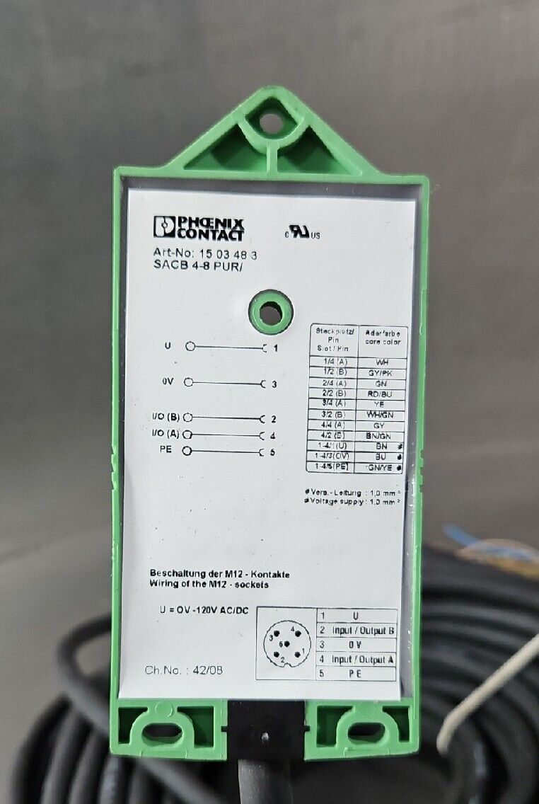 Phoenix Contact D-32825 Terminal Block with LN0085957. Loc 5K1