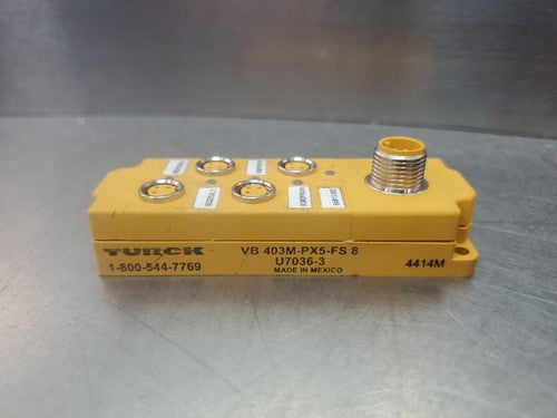 Turck Multi Box VB 403M-PX5-FS 8 (4414M) 5-Port Junction Block.            3D-26