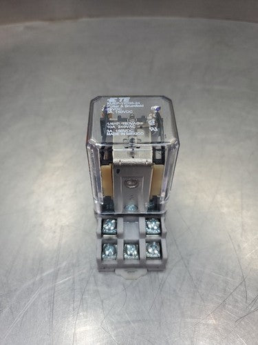 Potter &amp; Brumfield KUEP-11D35-24 Relay 24VAC w/Tyco 27E893 Base.           4C-19
