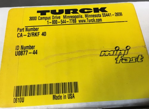 TURCK  CA-2/RKF 40  /  U0877-44  Wiring Accessory     3E-29