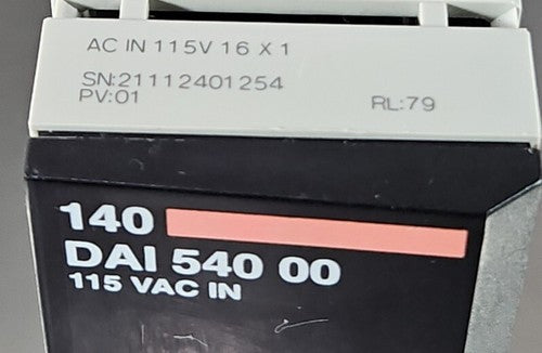 Schneider 140DAI54000 115VAC IN Modicon Control Module.                  Loc3F-9