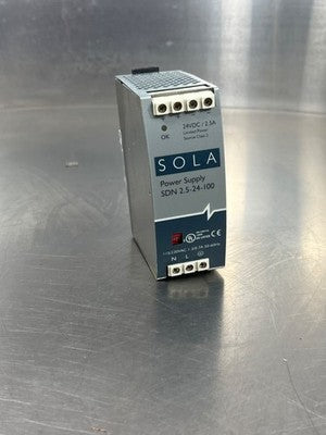 SOLA SDN 2.5-24-100 DIN Rail Power Supply 24VDC 2.5A E 137632 50-60Hz