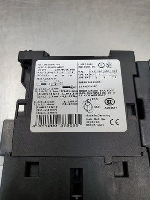 Siemens 3RV1021-0DA10 Motor Starter Assembly w/3RH1921-1FA22