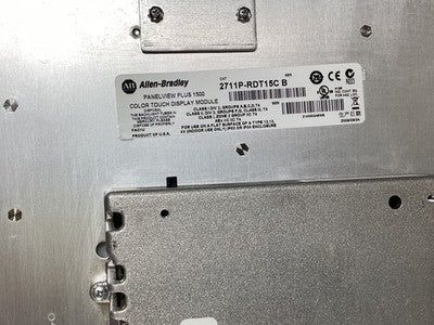 Allen-Bradley 2711P-RDT15C HMI 15" 2711P-RP1 24 VDC
