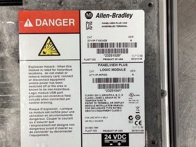 Allen-Bradley 2711P-T10C4D8 HMI Touchscreen 10 inch 24 VDC