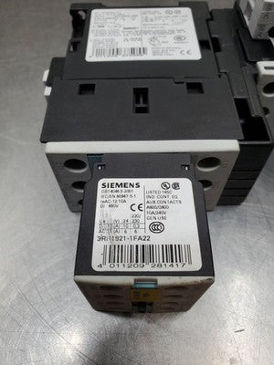 Siemens 3RV1021-0EA10 Motor Starter w/3RT1023-1B..0 Contactor