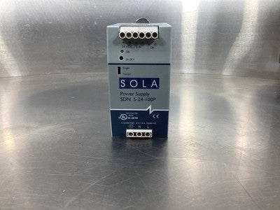 SOLA / HEVI-DUTY SDN 5-24-100P DIN Rail Power Supply 24VDC 5A