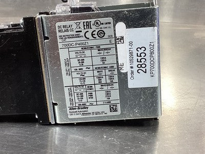 Allen-Bradley 700-PB40 DC Relay P600 700DC-P400Z1