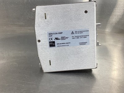 SOLA / HEVI-DUTY SDN 5-24-100P DIN Rail Power Supply 24VDC 5A