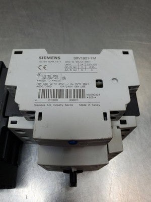 Siemens 3RV1021-0EA10 Motor Starter w/3RT1023-1B..0 Contactor
