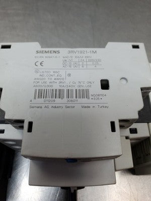 Siemens 3RV1021-0HA10 SIRIUS Motor Starter Assembly, 0.55-0.8A