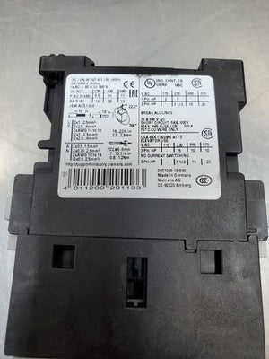 Siemens 3RT1026-1B..0 Contactor with Overload Relay, 25A, 400V, 50/60Hz