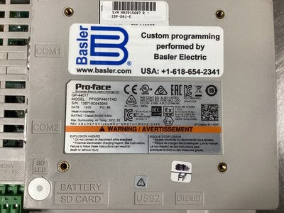 Basler Electric / Pro-face PFXGP4401TAD HMI 24VDC GP-4401T 0.50A