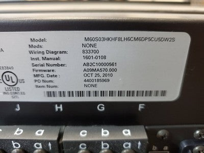 GE Multilin M60S03HKHF8LH6CM6DP5CU5DW2S Motor Management Relay