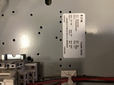 Eaton ATC-300+ Transfer Switch Assembly 325A 603532960CS 3Ø 3-Phase