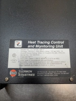 Thermon Industries TC 1818A.18.1.F Heat Tracing Control Unit, 120VAC