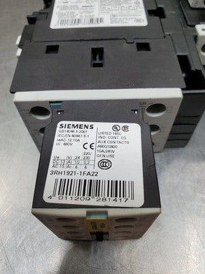 Siemens 3RV1021-0HA10 SIRIUS Motor Starter Assembly, 0.55-0.8A