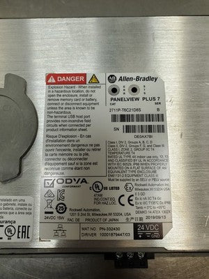 Allen-Bradley 2711P-T6C21D8S HMI Panel, 24VDC, PN-332430 (REFURB)