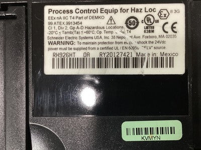 Schneider Electric RH926HT Hazardous Location Control Baseplate 24VDC
