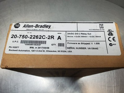 Allen-Bradley 20-750-2262C-2R 24VDC DIO 2 Relay Output Module