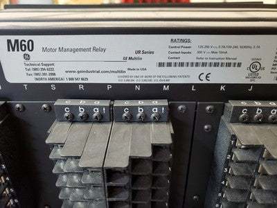 GE Multilin M60S03HKHF8LH6CM6DP5CU5DW2S Motor Management Relay
