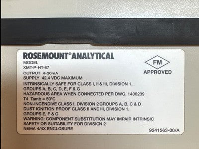 Rosemount Analytical XMT-P-HT-11 Analytical Transmitter