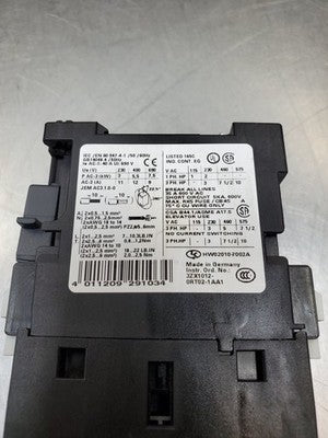 Siemens 3RT1024-1B..0 Contactor w/3RH1921-1FA22 Auxiliary Contact