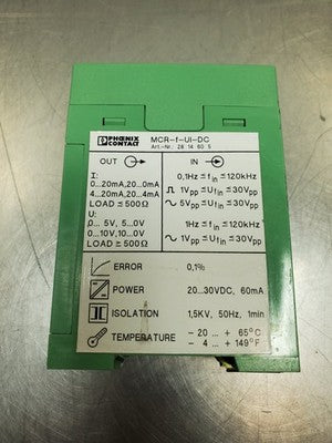 Phoenix Contact MCR-f-UI-DC Signal Conditioner, 20-30VDC (2814605)