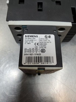 Siemens 3RV1021-1BA10 SIRIUS Motor Starter Assembly