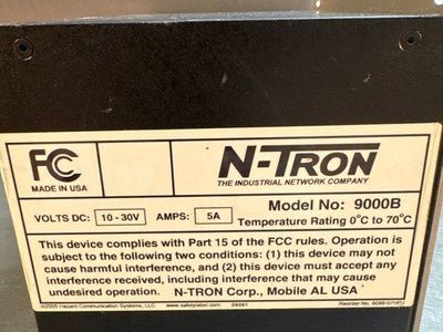 N-TRON 9000B Industrial Network Switch W/ 9002CPU and 9006TX