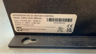 KB Electronics KBRG-240D DC Motor Control 11A 8802Q 50/60 Hz