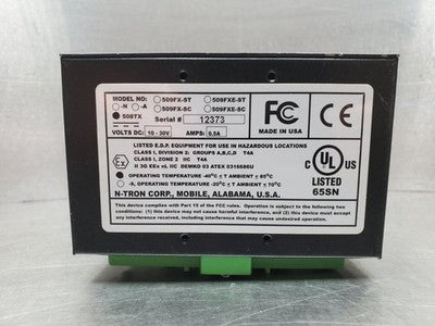 N-TRON 508TX Ethernet Switch, 8-Port, 0.5A
