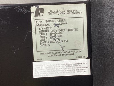 Reliance Electric 45C225 Programmable Controller 120/240V 802803-38RA