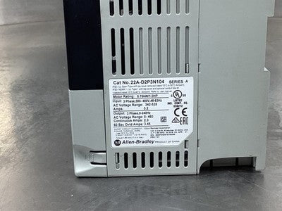 Allen-Bradley 22A-D2P3N104 VFD Drive 1HP