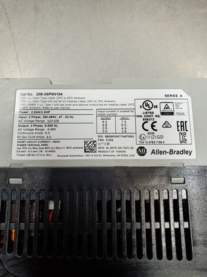 Allen-Bradley 25B-D6P0N104 Ser. A VFD Drive, 380-480V, 3HP