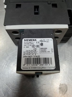 Siemens 3RV1021-4BA10 Motor Starter Assembly, 20A 50/60Hz