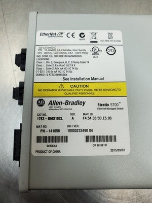 Allen-Bradley 1783-BMS10CL Ser. A Ethernet Managed Switch, 10-Port