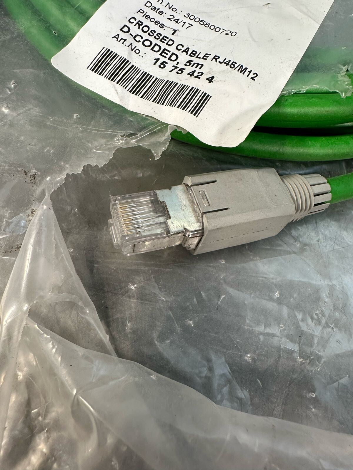 Ifm 1575424 Crossed Cable RJ45/M12 D-Coded 5m   E18422 NEW (5.3.5)